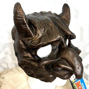 Cesar’ Vintage ’82 Collectible Bronze Latex Devil Half Mask